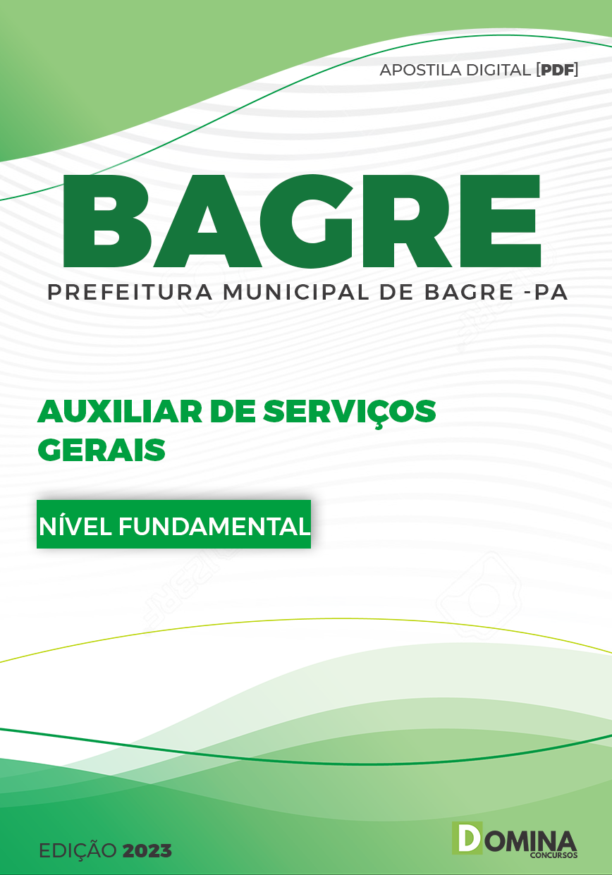 Apostila Concurso Pref Bagre PA 2023 Auxiliar Serviços Gerais