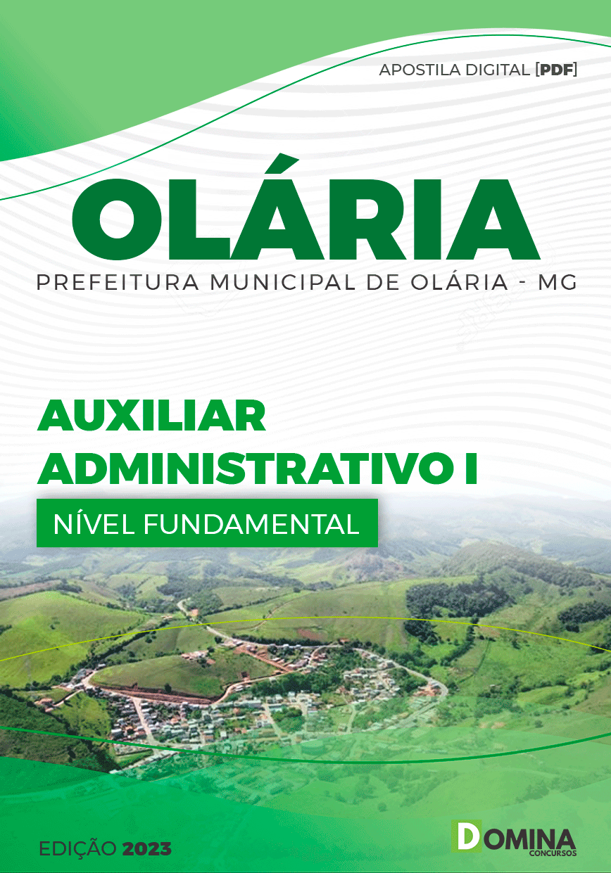 Apostila Pref Olaria MG 2023 Auxiliar Administrativo I