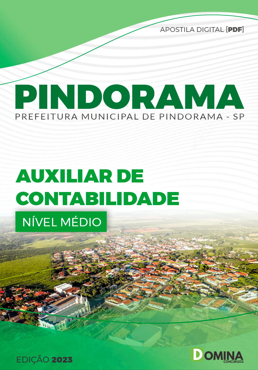Apostila Pref Pindorama SP 2023 Auxiliar Contabilidade