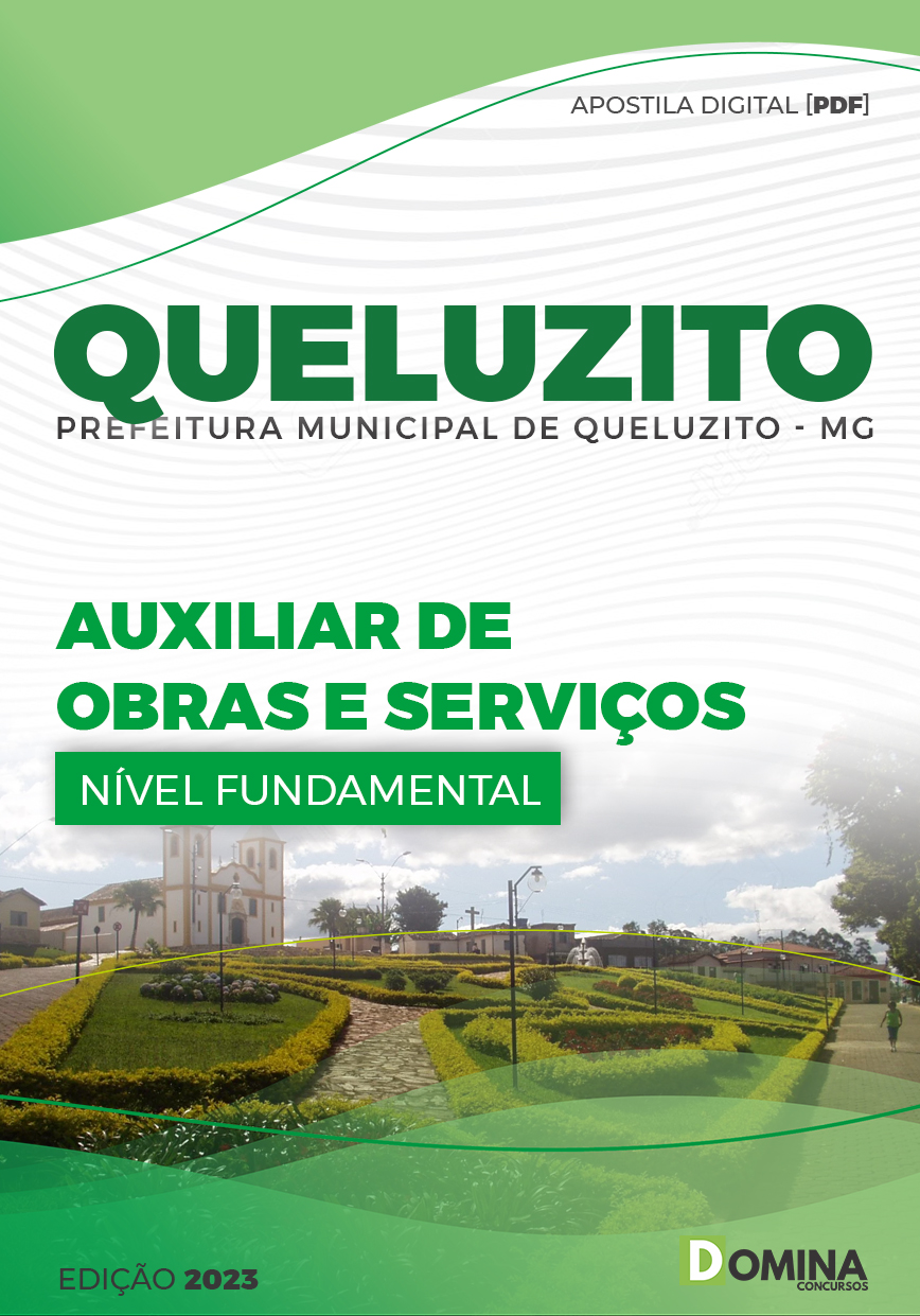 Apostila Concurso Pref Queluzito MG 2023 Auxiliar De Obras Serviços