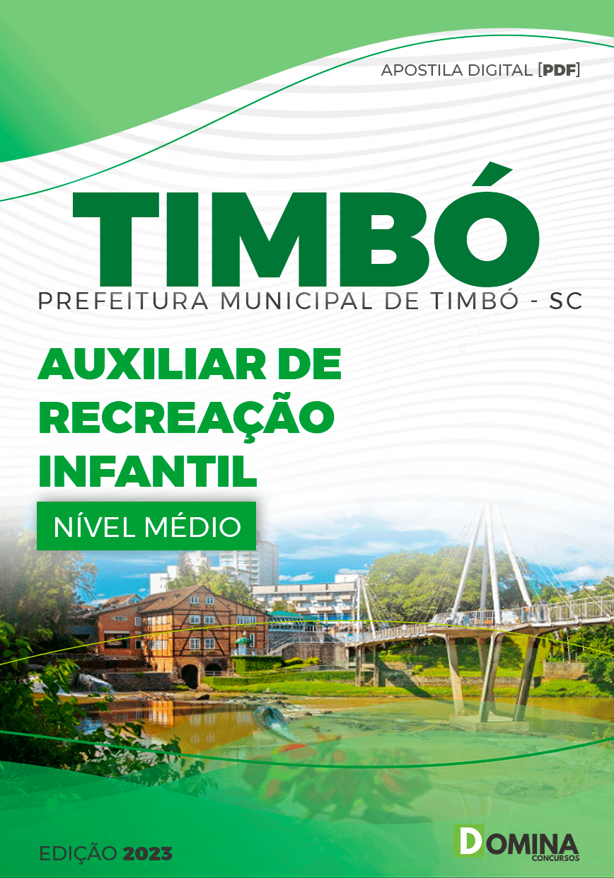 Apostila Pref Timbó SC 2023 Auxiliar Recreação Infantil