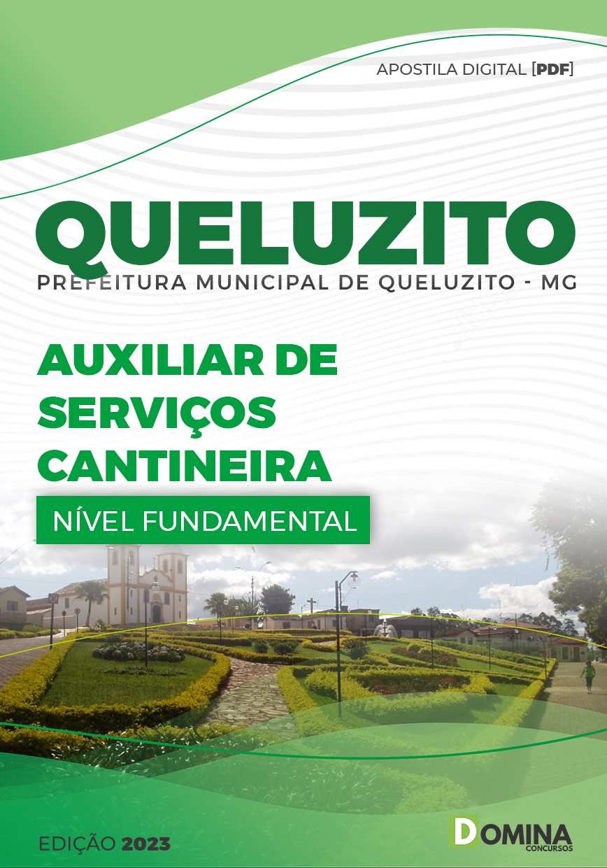 Apostila Concurso Pref Queluzito MG 2023 Auxiliar De Serviços Cantineira