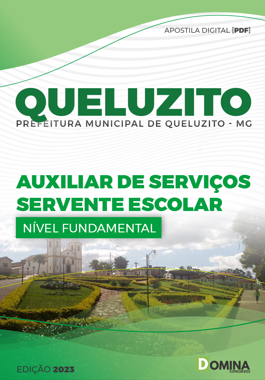Apostila Concurso Pref Queluzito MG 2023 Auxiliar De Serviços Escolar