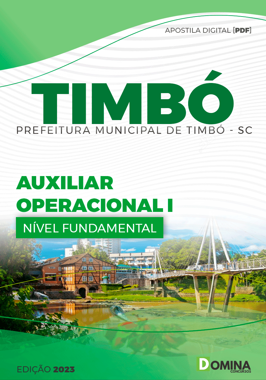 Apostila Pref Timbó SC 2023 Auxiliar Proporcional I