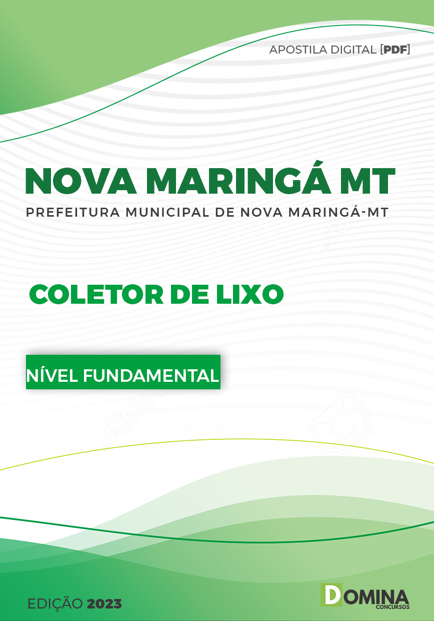 Apostila Digital Pref Nova Maringá MT 2023 Coletor Lixo