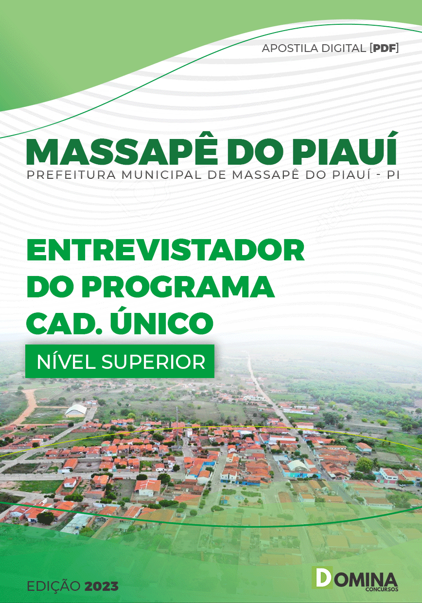 Apostila Pref Massapê do Piauí PI 2023 Entrevistador Cadastro Único
