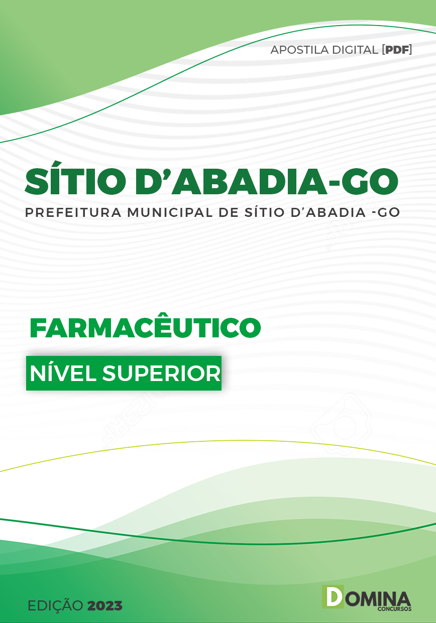 Apostila Pref Sítio da Abadia GO 2023 Farmacêutico