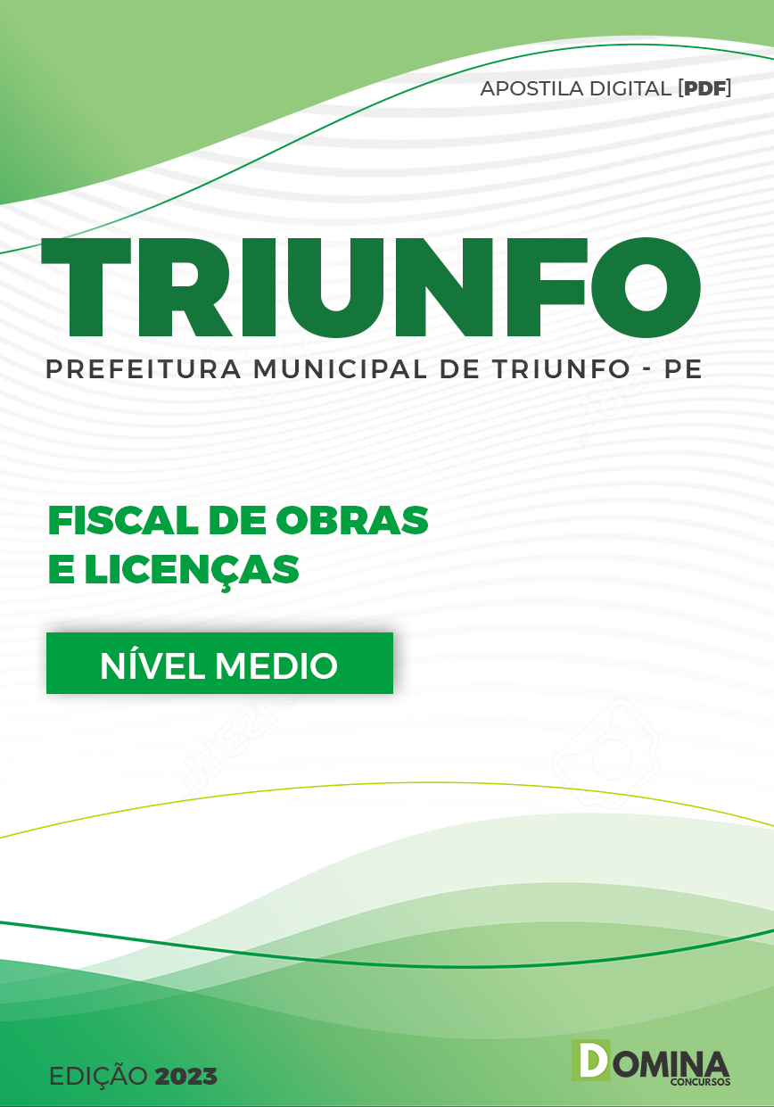 Apostila Pref Triunfo PE 2023 Fiscal Obras Licenças