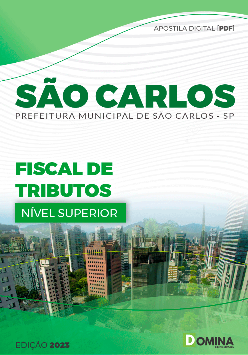 Apostila Digital Pref São Carlos SP 2023 Fiscal Tributos