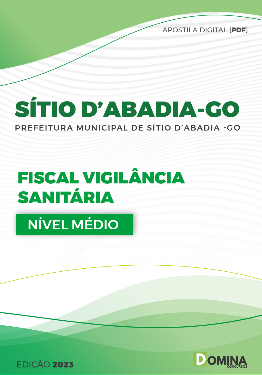 Apostila Pref Sítio da Abadia GO 2023 Fiscal Vigilância Sanitária