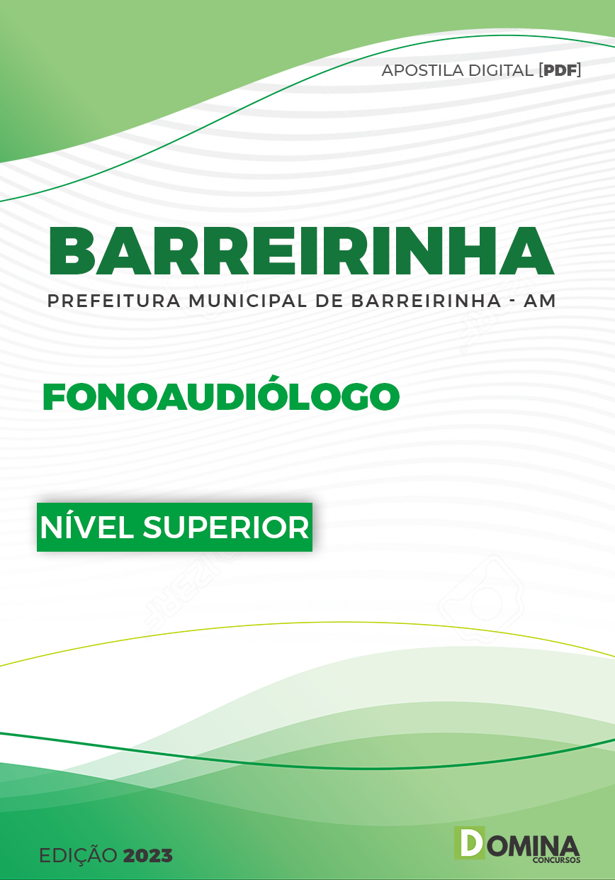 Apostila Digital Pref Barreirinha AM 2023 Fonoaudiólogo