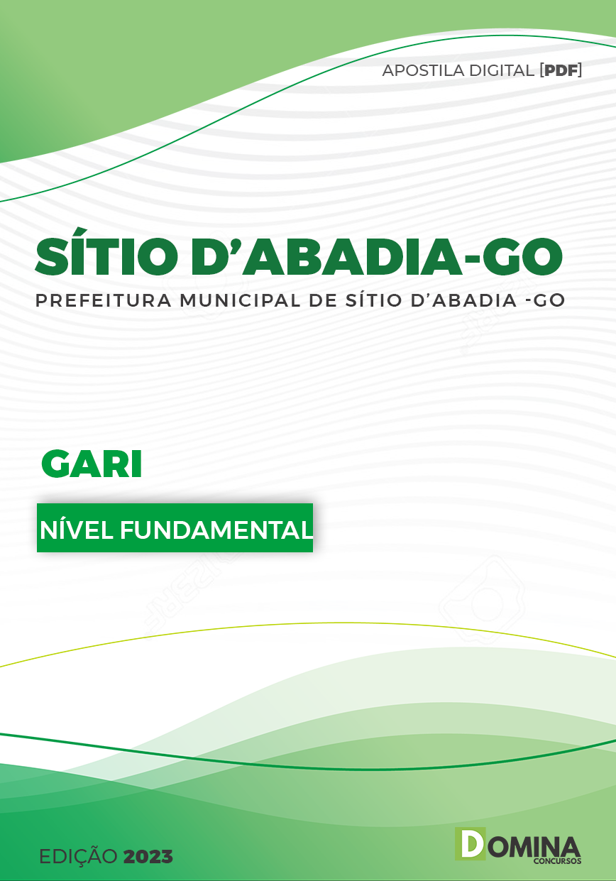 Apostila Concurso Pref Sítio da Abadia GO 2023 Gari