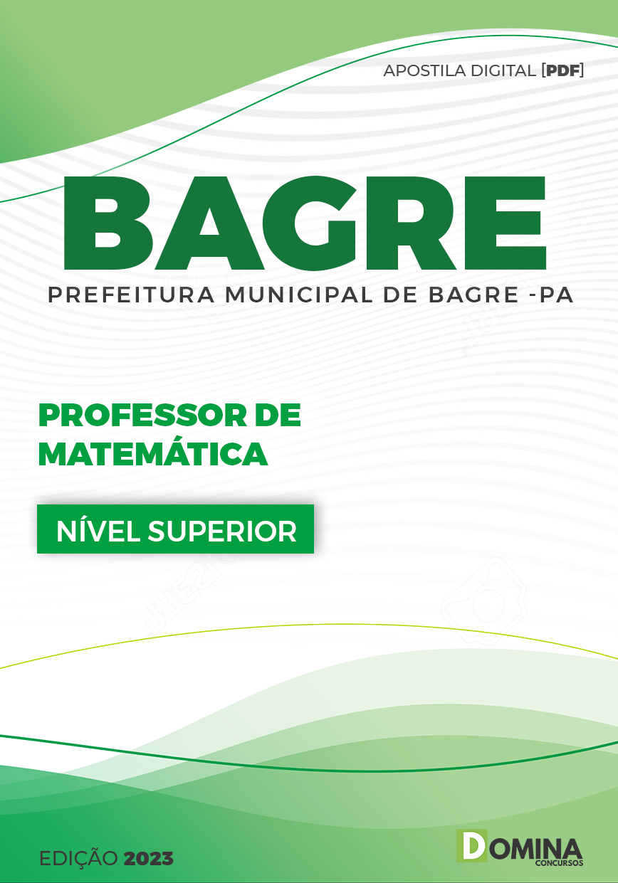 Apostila Concurso Pref Bagre PA 2023 Professor De Matemática