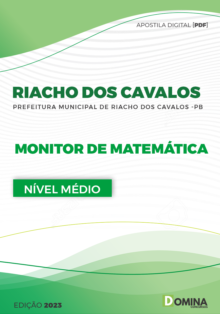 Apostila Pref Riacho dos Cavalos PB 2023 Monitor Matemática
