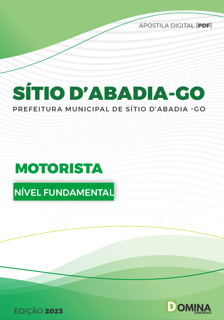 Apostila Concurso Pref Sítio da Abadia GO 2023 Motorista