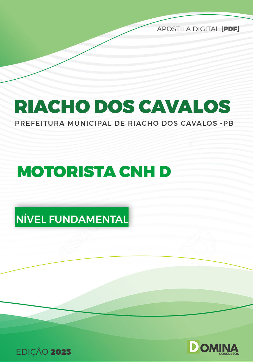 Apostila Pref Riacho dos Cavalos PB 2023 Motorista D