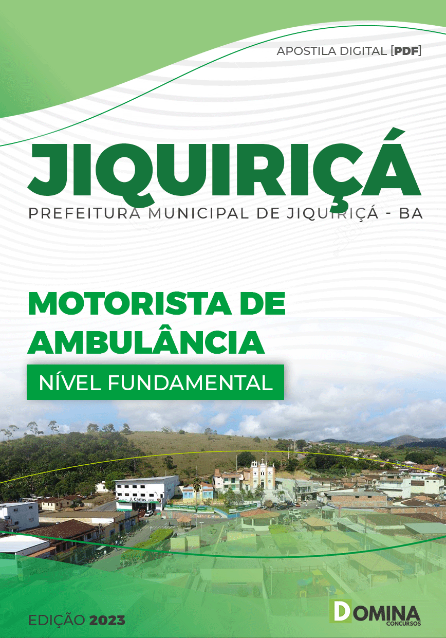 Apostila Concurso Pref Jiquiriçá BA 2023 Motorista Ambulância