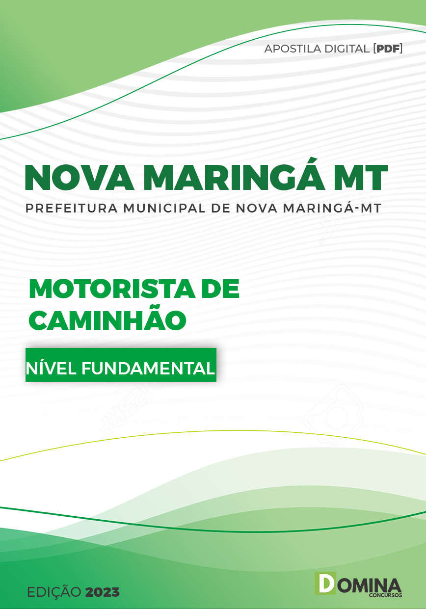 Apostila Pref Nova Maringá MT 2023 Motorista Caminhão