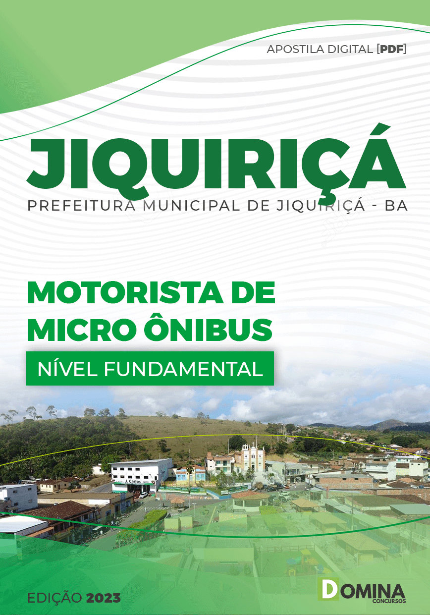 Apostila Concurso Pref Jiquiriçá BA 2023 Motorista Micro Ônibus