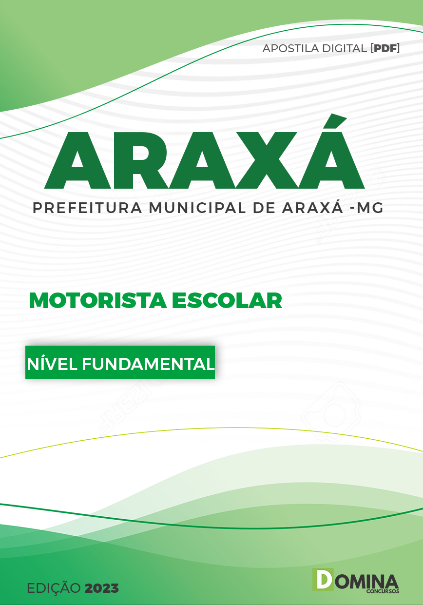 Apostila Digital Pref Araxá MG 2023 Motorista Escolar