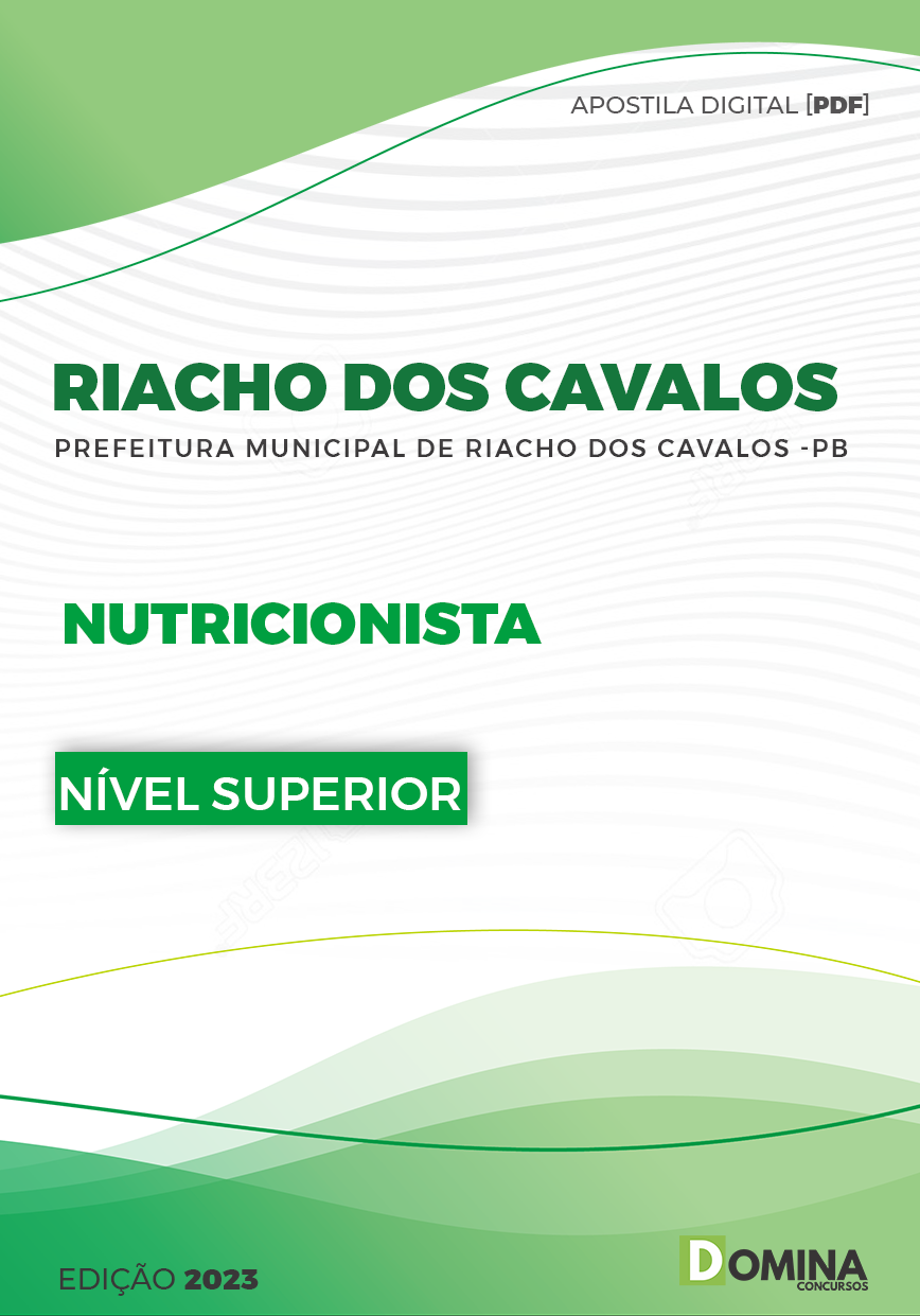 Apostila Pref Riacho dos Cavalos PB 2023 Nutricionista