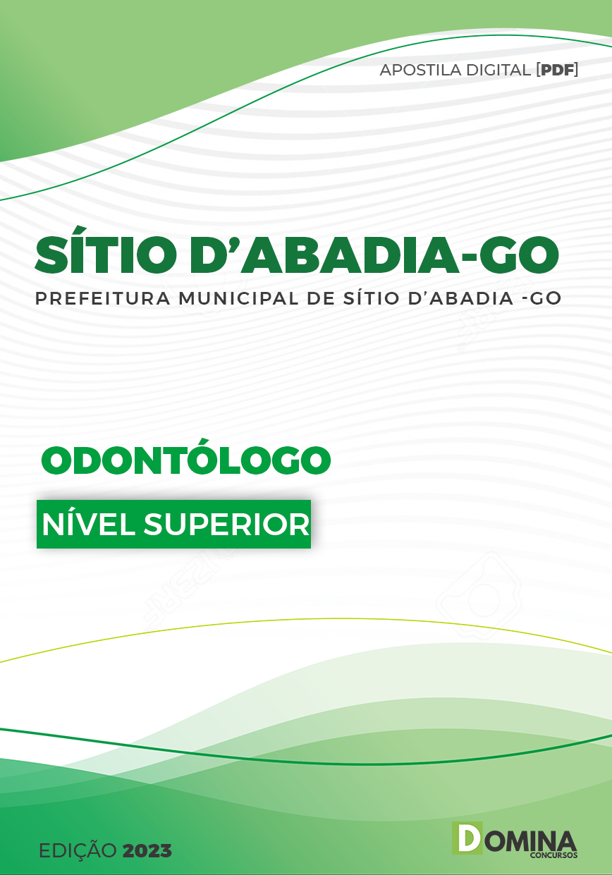 Apostila Pref Sítio da Abadia GO 2023 Odontólogo