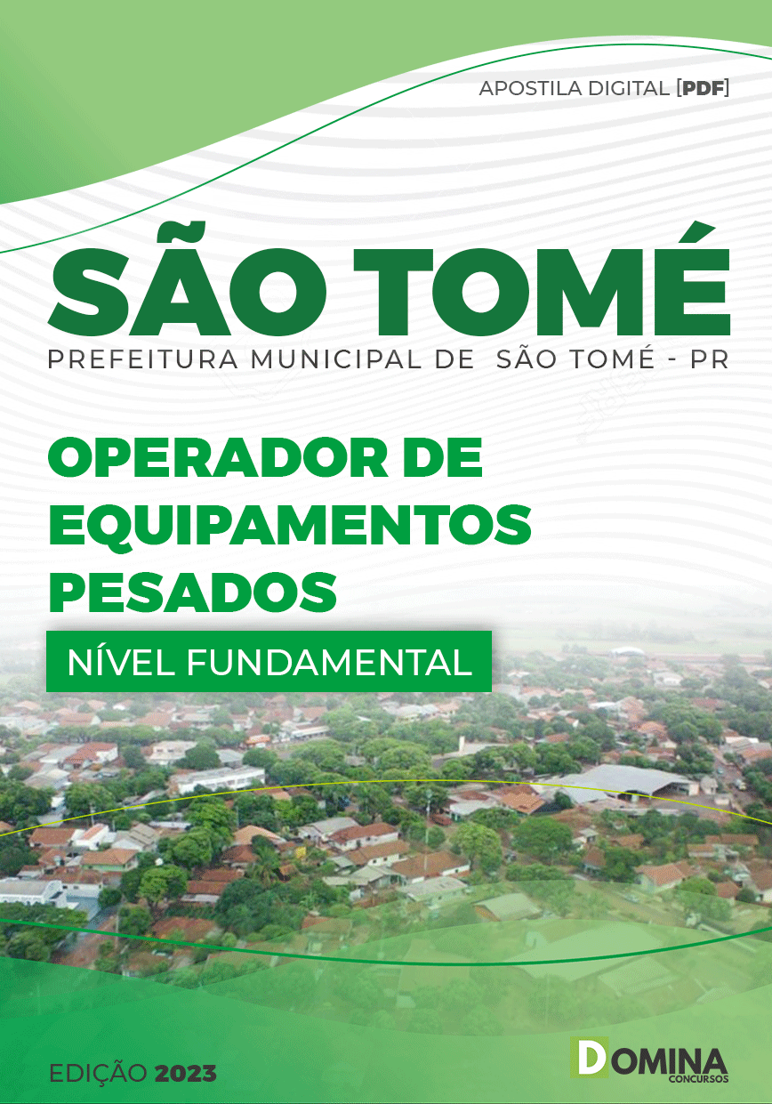 Apostila Pref São Tomé PR 2023 Operador Equipamentos Pesados