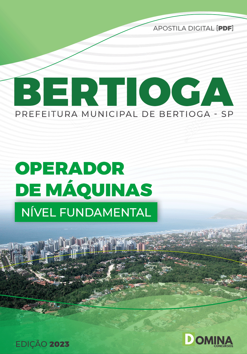 Apostila Pref Bertioga SP 2023 Operador Máquinas