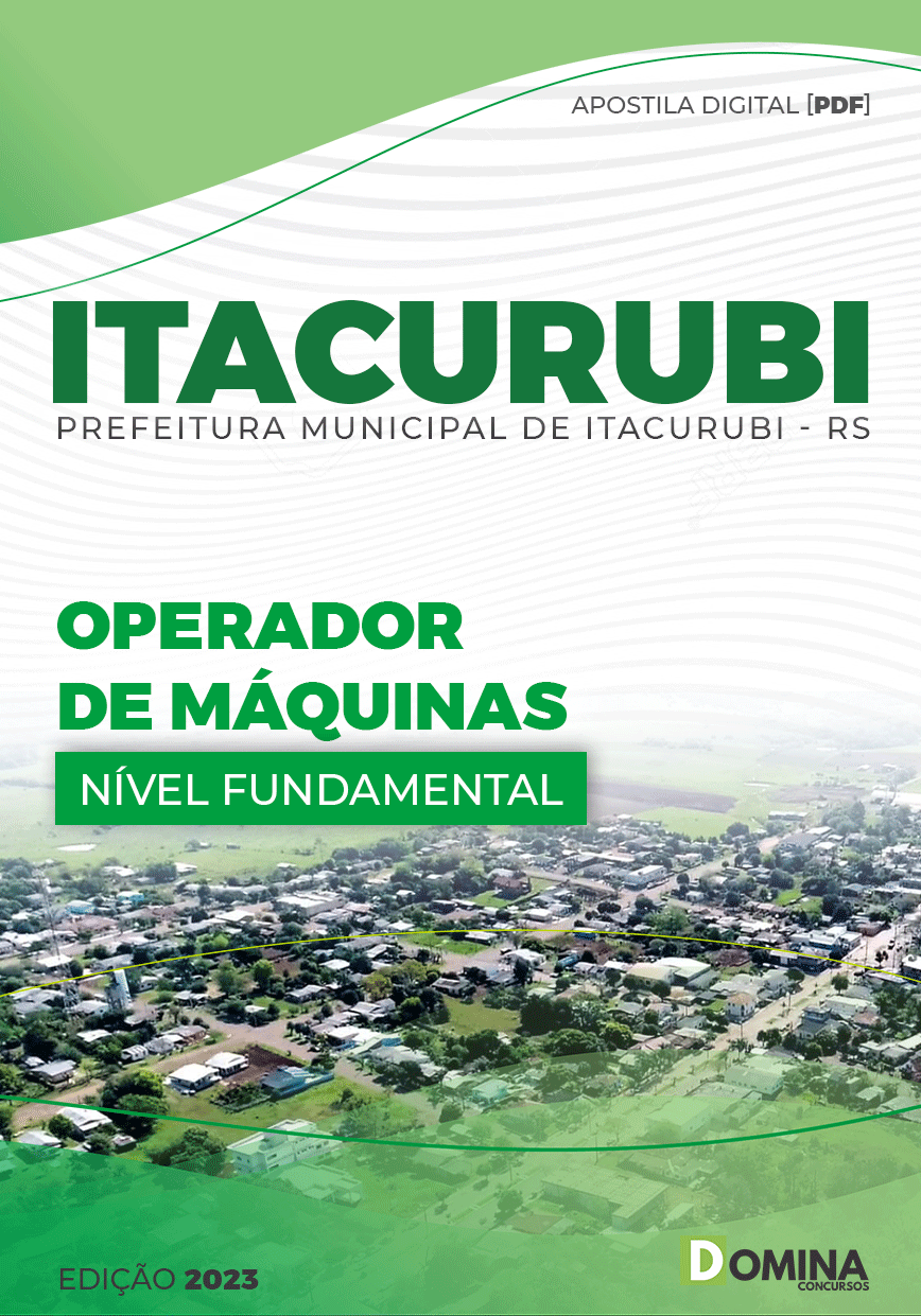 Apostila Concurso Pref Itacurubi RS 2023 Operador Máquinas