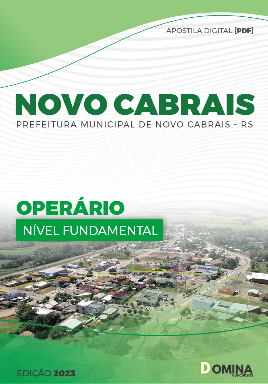 Apostila Digital Pref Novo Cabrais RS 2023 Operário
