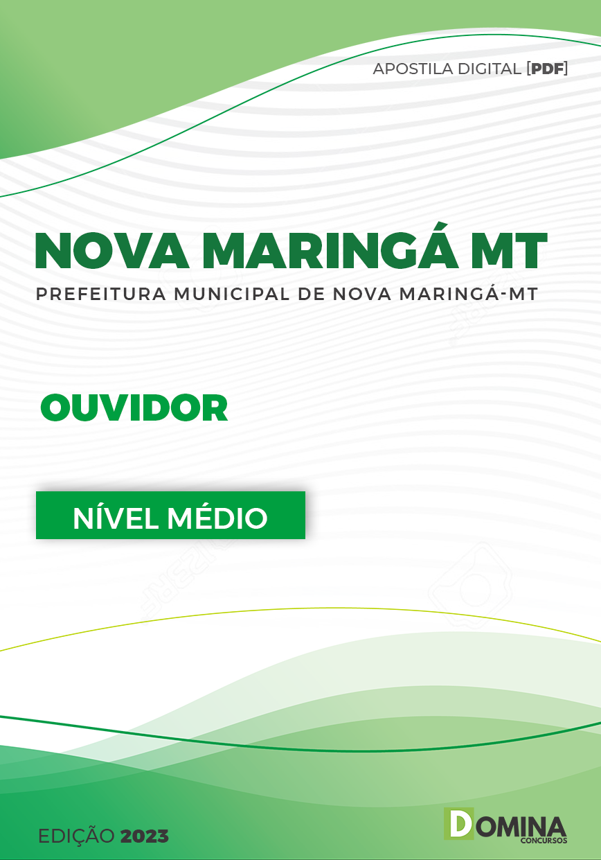 Apostila Digital Pref Nova Maringá MT 2023 Ouvidor