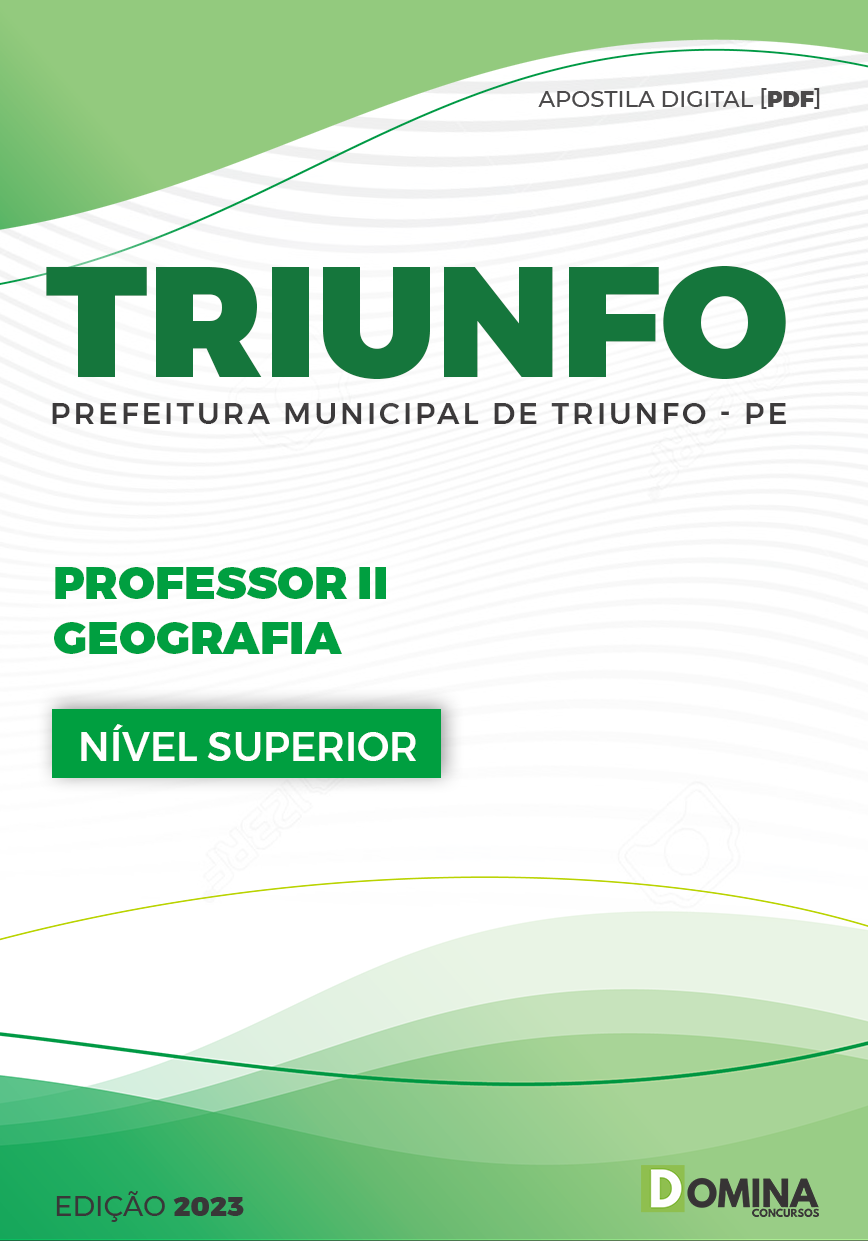 Apostila Concurso Pref Triunfo PE 2023 Professor II Geografia