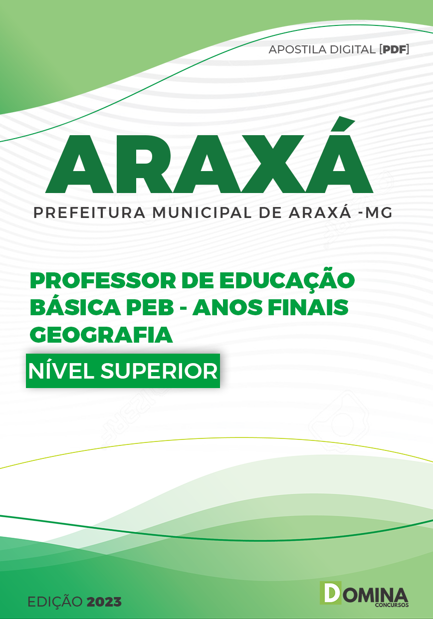 Apostila Pref Araxá MG 2023 Professor Anos Finais Geografia