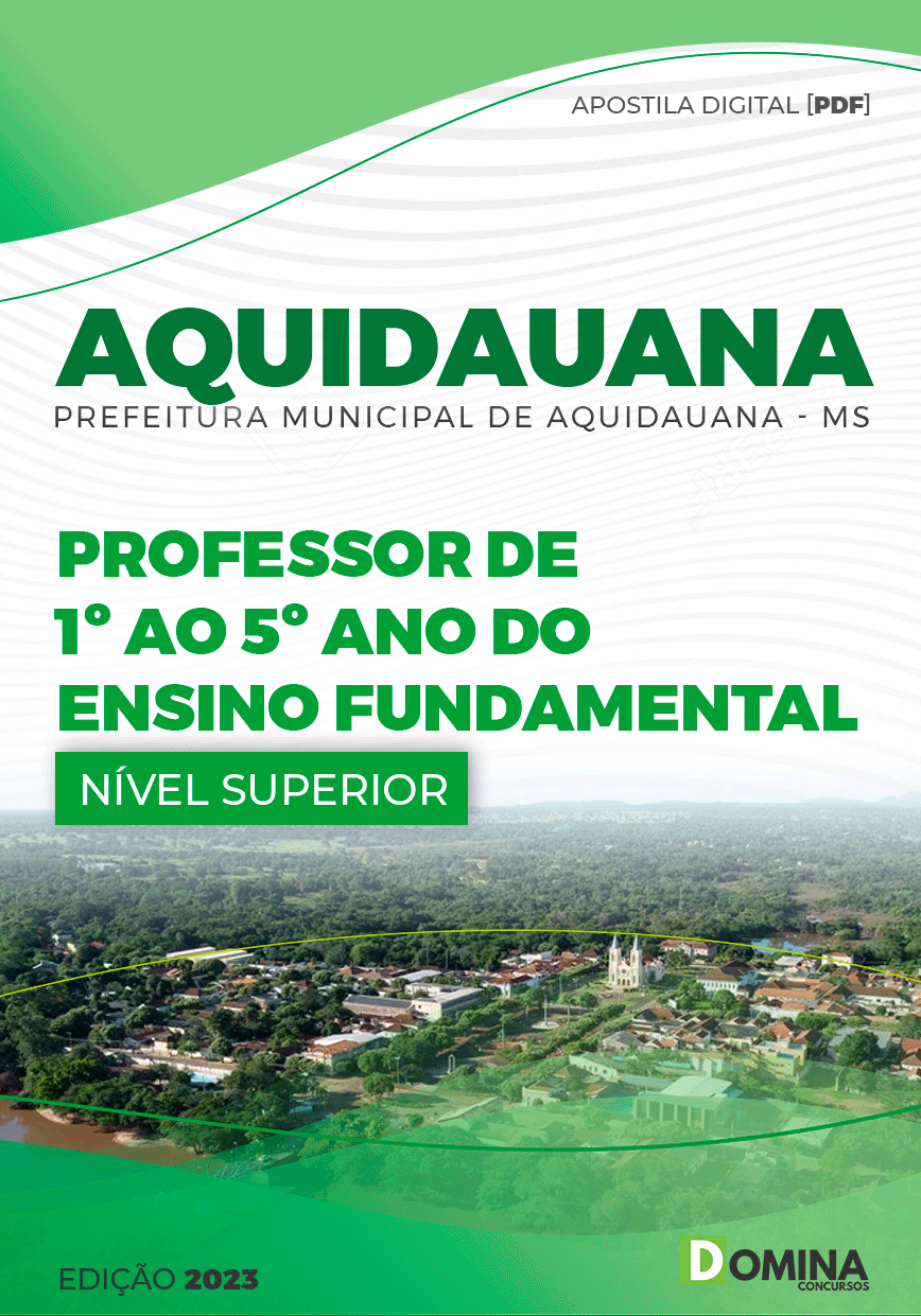 Apostila Pref Aquidauana MS 2023 Professor Ensino Fundamental