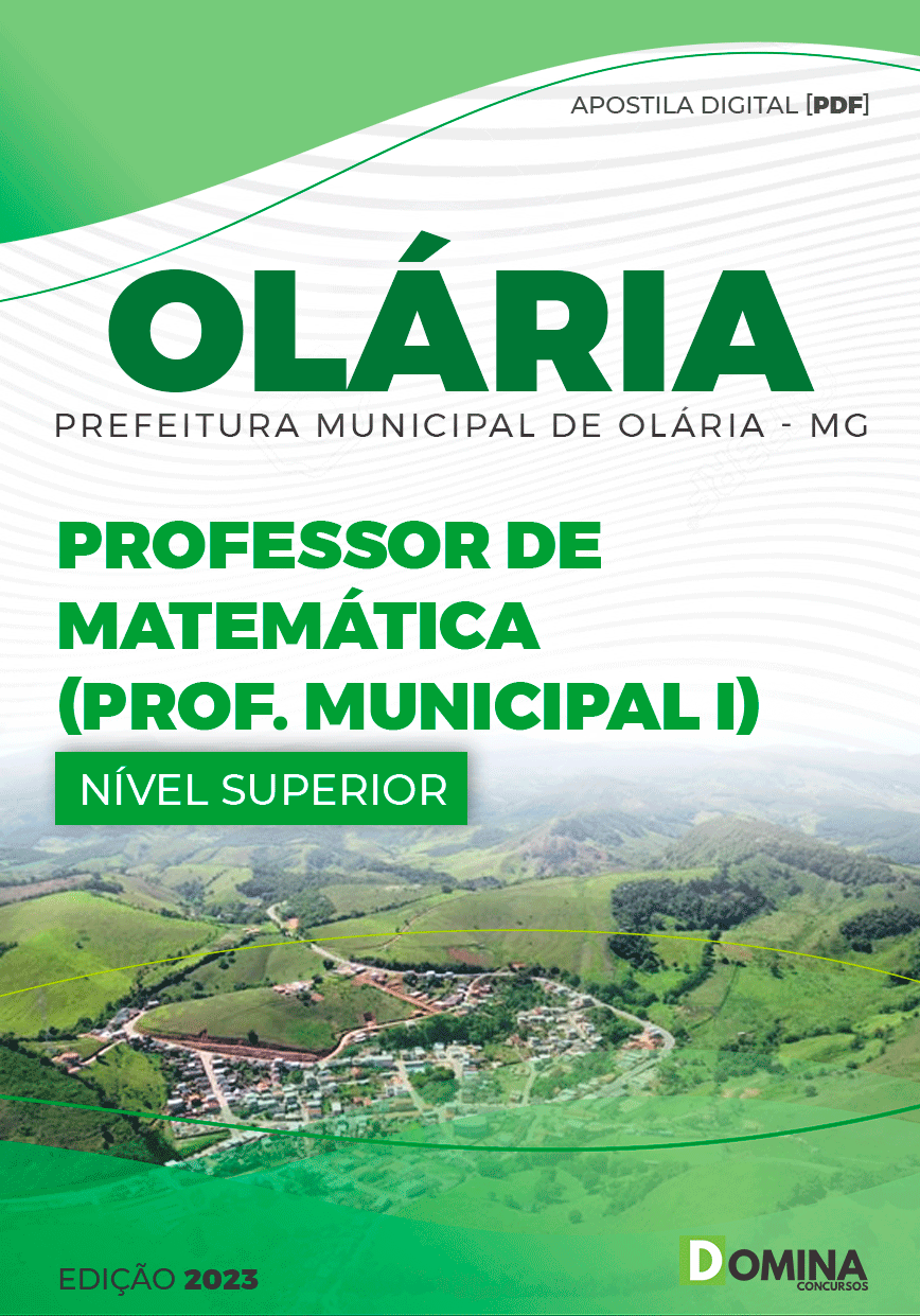 Apostila Concurso Pref Olaria MG 2023 Professor Matemática
