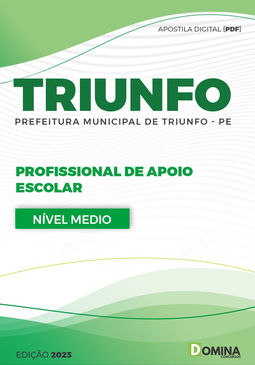 Apostila Pref Triunfo PE 2023 Profissional Apoio Escolar