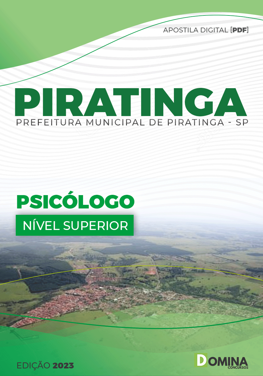 Apostila Digital Pref Piratininga SP 2023 Psicólogo