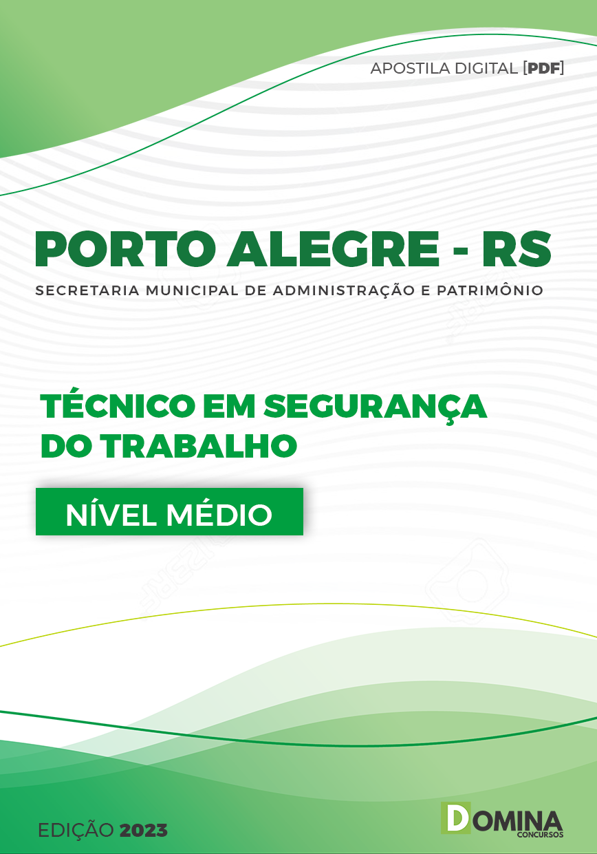 Apostila Pref Porto Alegre RS 2023 Técnico Em Segurança Do Trabalho