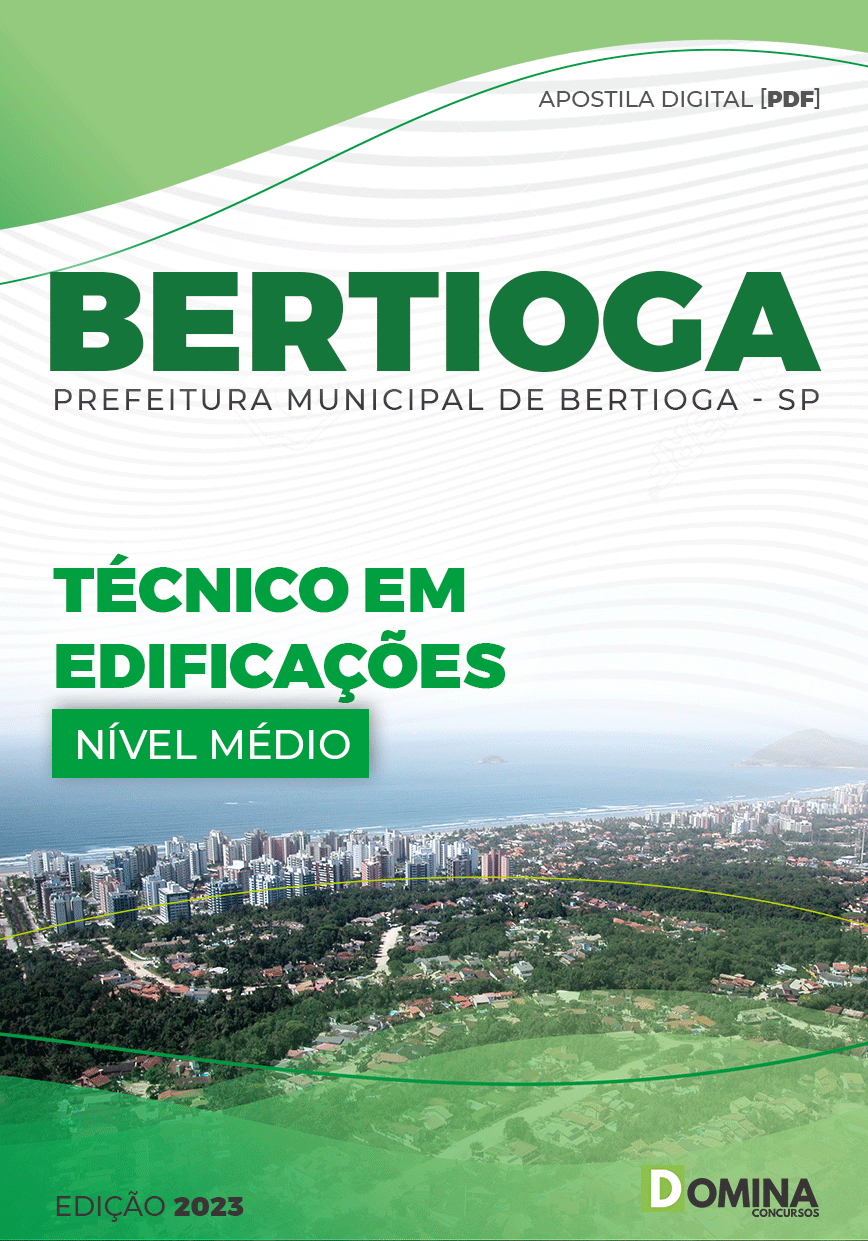 Apostila Digital Pref Bertioga SP 2023 Técnico Edificações