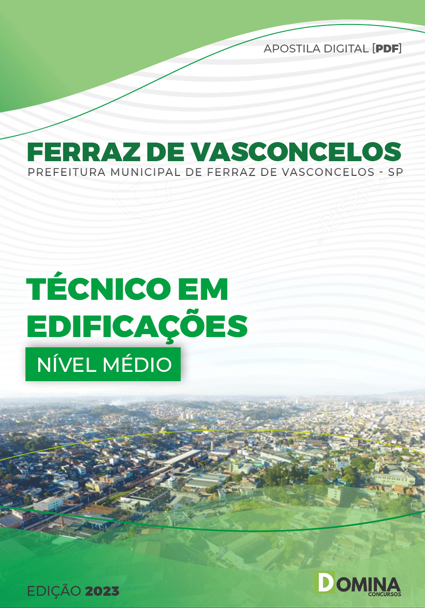 Apostila Pref Ferraz de Vasconcelos SP 2023 Técnico Edificações