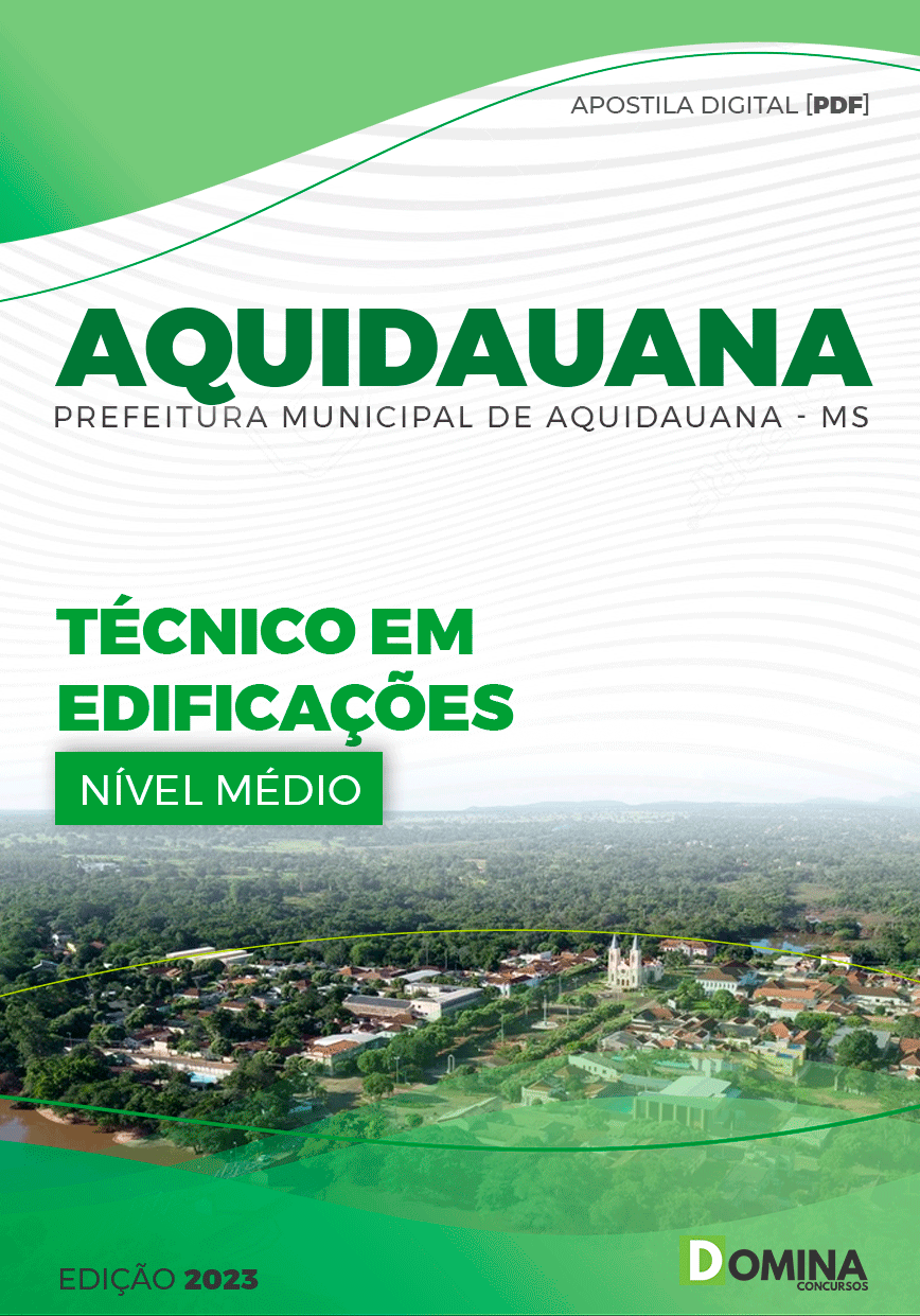 Apostila Pref Aquidauana MS 2023 Técnico Edificações