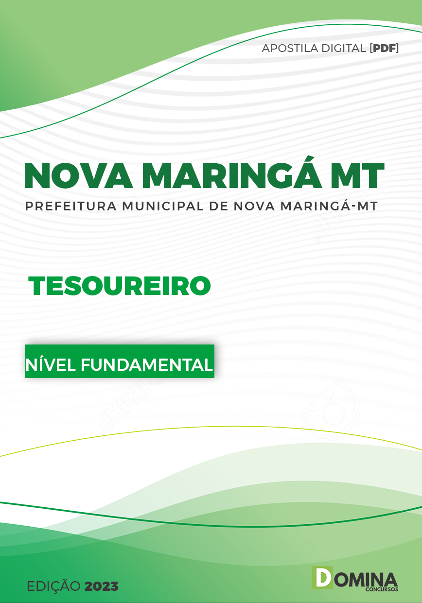 Apostila Digital Pref Nova Maringá MT 2023 Tesoureiro