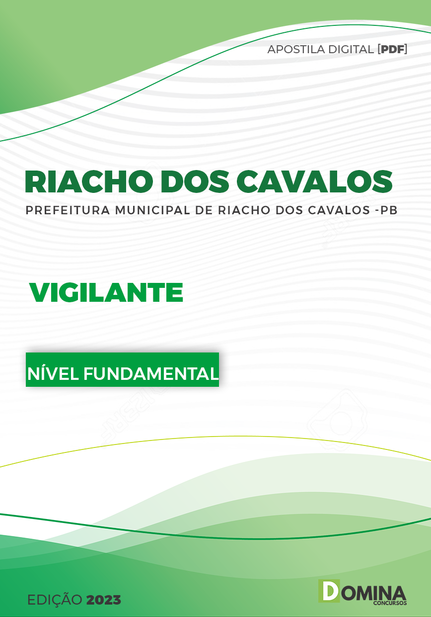 Apostila Pref Riacho dos Cavalos PB 2023 Vigilante