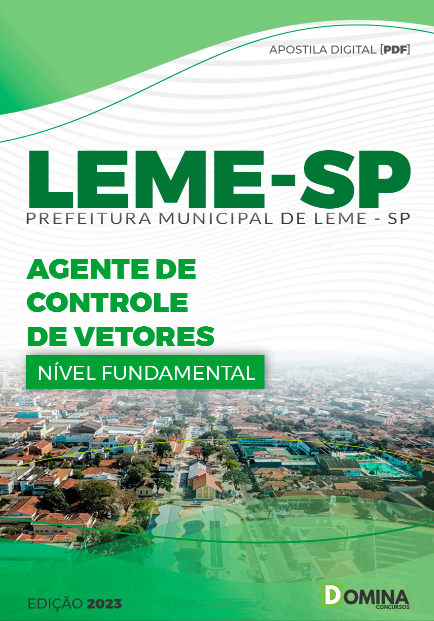 Apostila Concurso Pref Leme SP 2023 Agente Controle Vetores