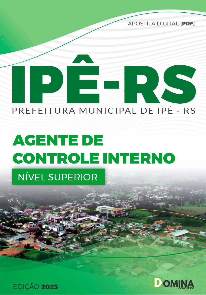 Apostila Concurso Pref Ipê RS 2023 Agente Controle Interno
