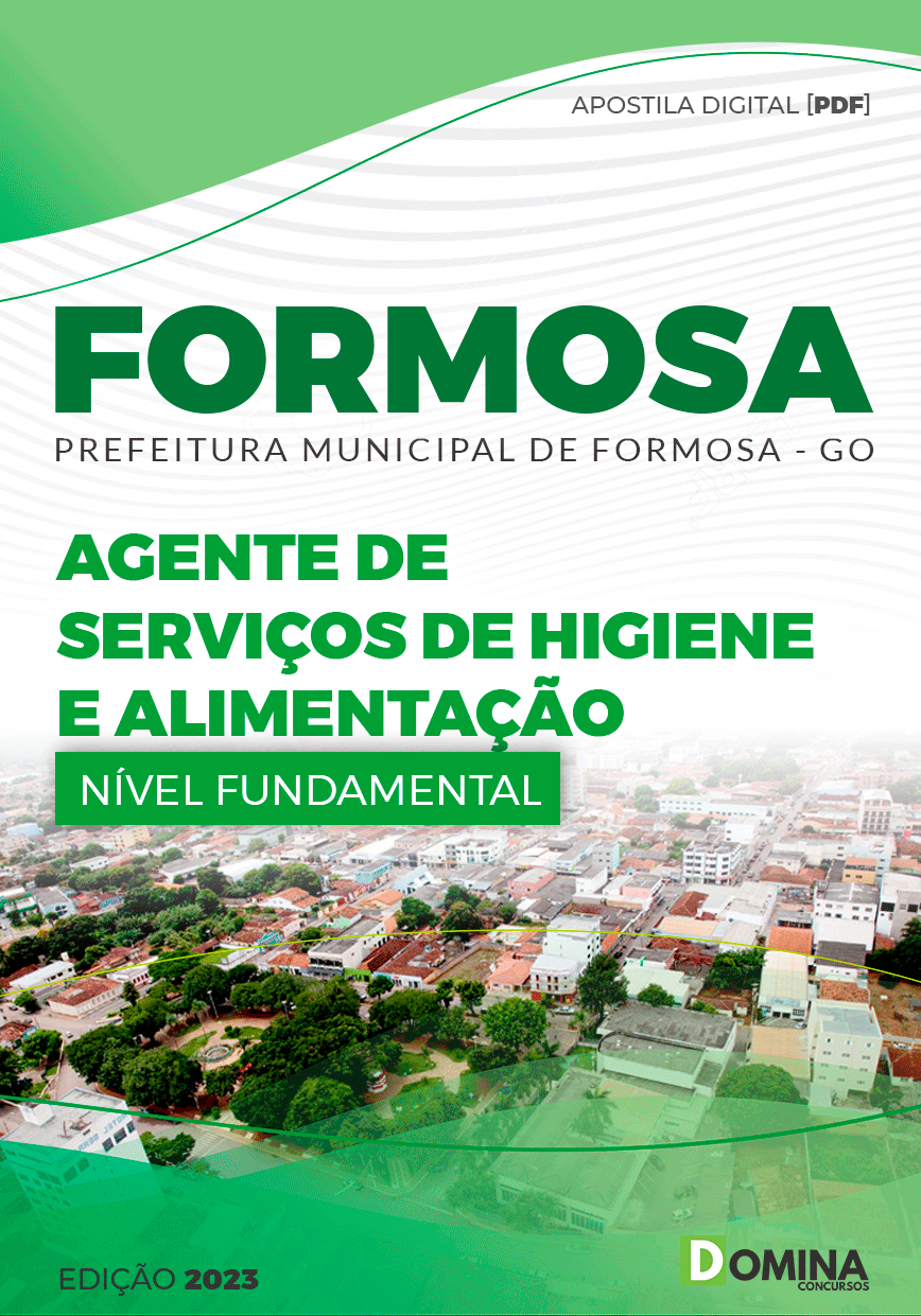 Apostila Pref Formosa GO 2023 Agente Serviços Higiene Alimentação