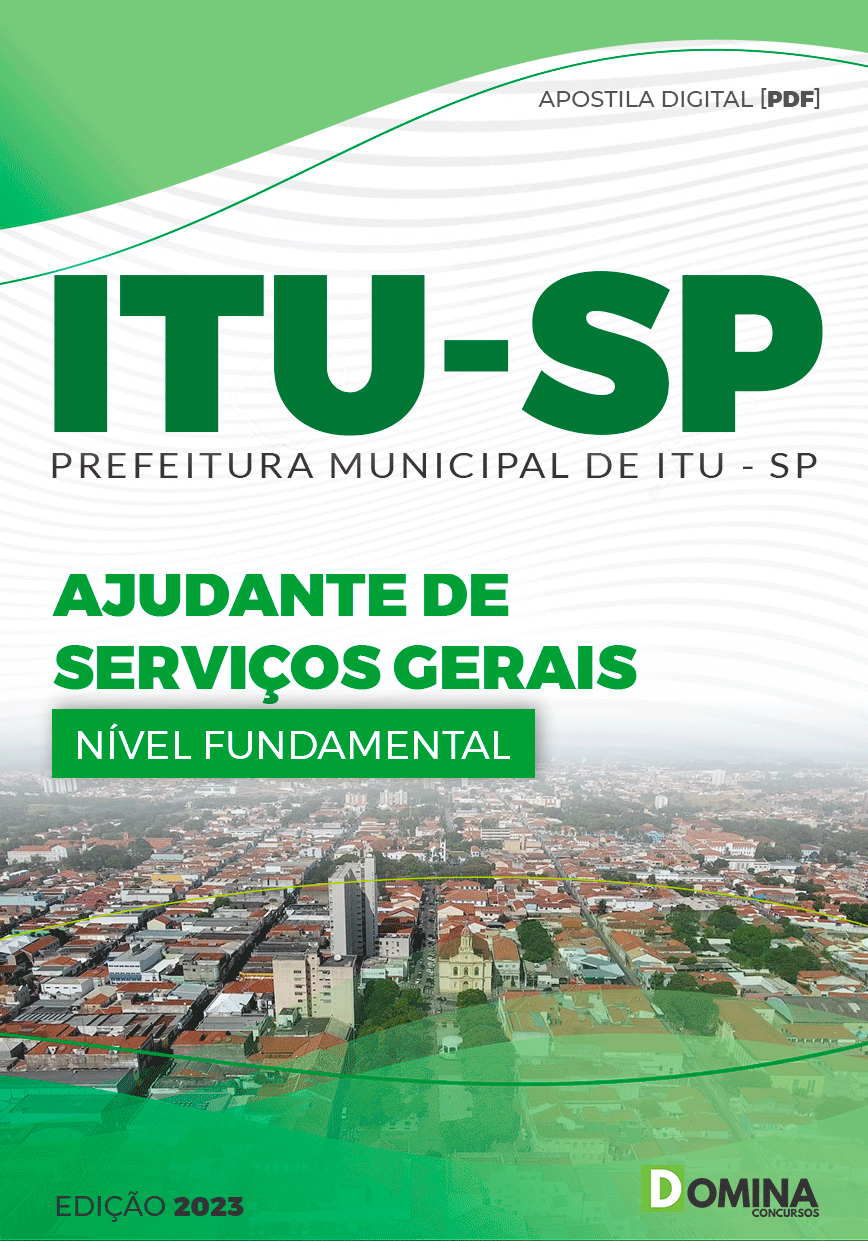 Apostila Digital Pref Itu SP 2023 Ajudante Serviços Gerais
