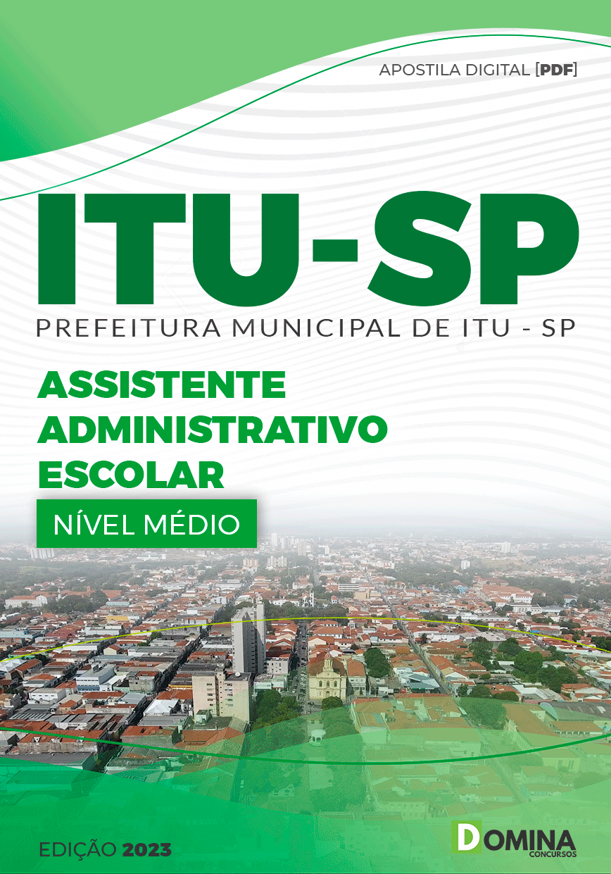 Apostila Pref Itu SP 2023 Assistente Administrativo Escolar