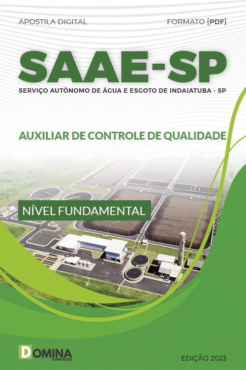 Apostila Auxiliar de Controle de Qualidade SAAE Indaiatuba SP 2026