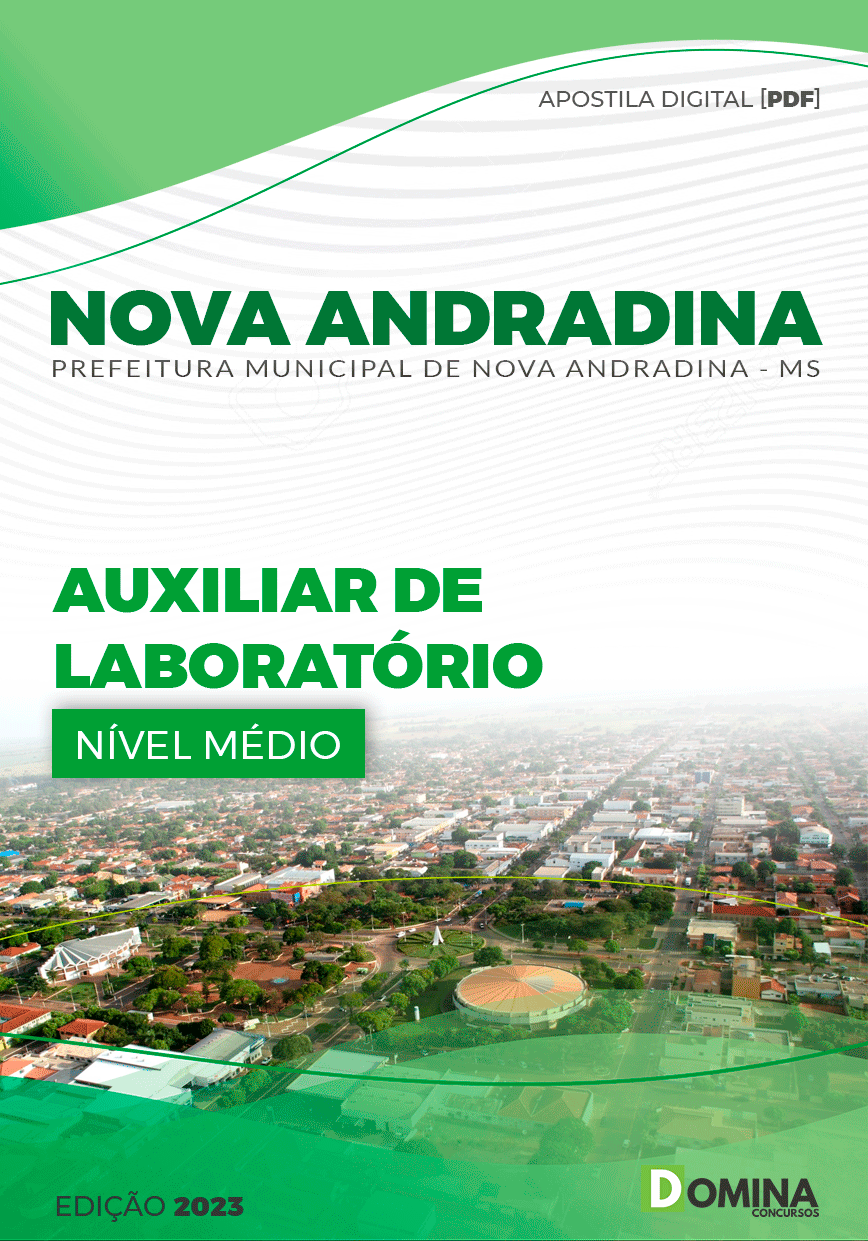 Apostila Digital Pref Andradina MG 2023 Auxiliar Laboratório